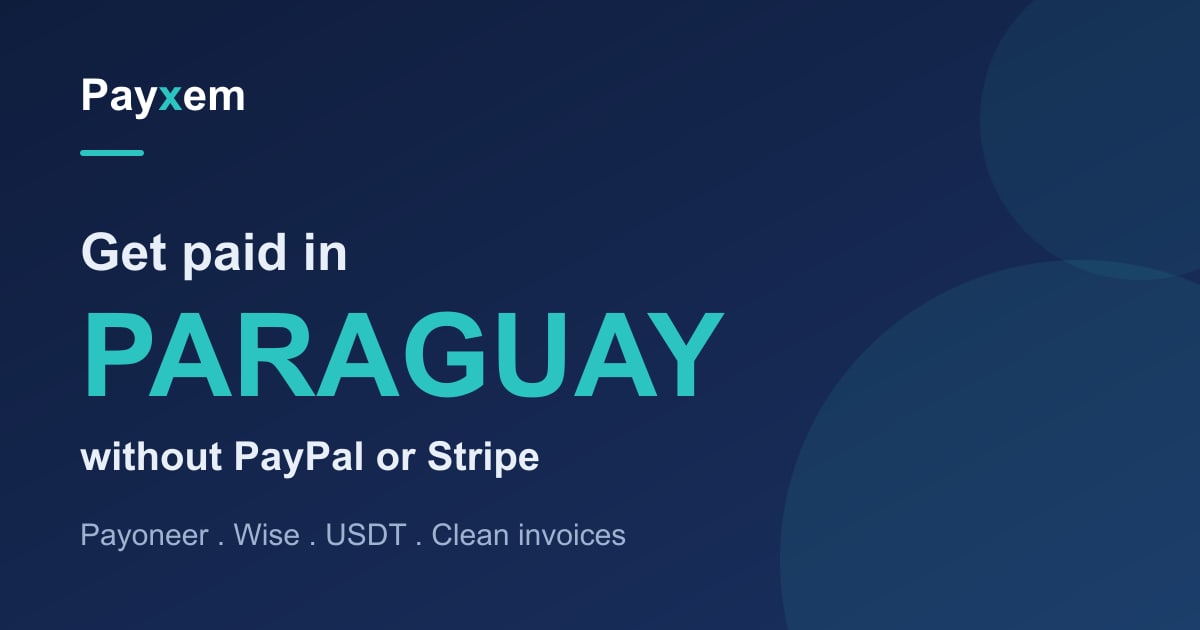 Payxem invoice and USD wallet on a phone, for freelancers in Paraguay receiving international payments